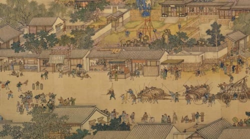 北宋画家张择端绘制的长卷风俗画《清明上河图》