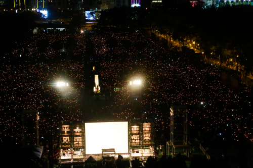 2017年6月4日，香港11万人维园悼念六四。