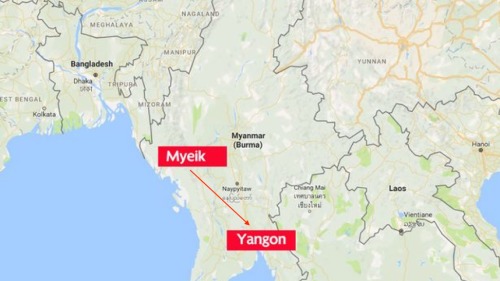 緬甸軍方指出，軍機大概在當地時間下午1時35分，於土瓦（Dawei）西方20英里處失去聯繫。
