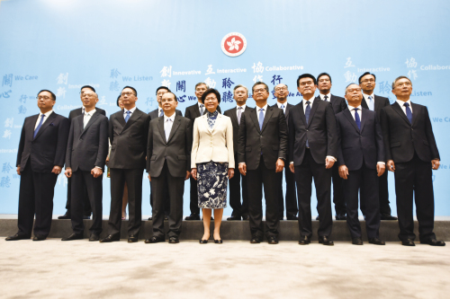 香港特首林郑月娥及其政府主要官员