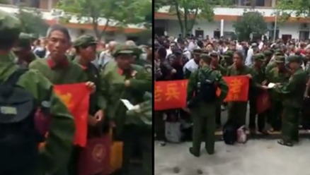 廣西安徽千名老兵請願政府出動警方驅離
