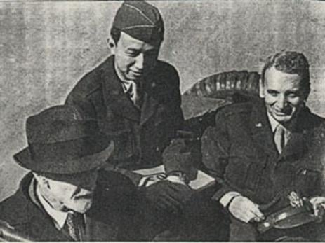 从左到右: 普朗特、钱学森、冯･卡门