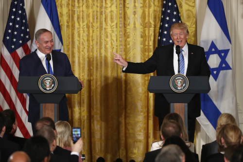 美国总统川普与以色列总理内塔尼亚胡