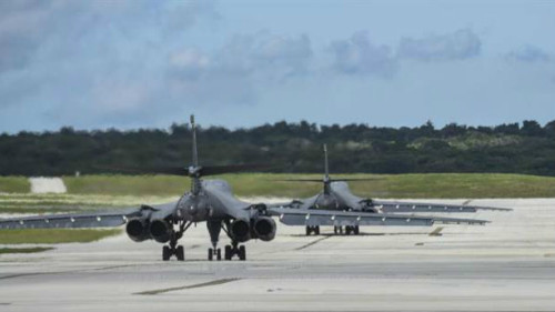 於11日，美軍太平洋司令部推特貼文稱，已經部署在關島的美國空軍B-1B轟炸機，且已做好了「今晚就戰鬥」的準備。