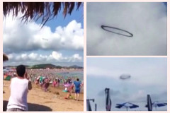 大連驚現巨型黑圈快速移動變形後消失(圖)