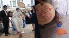 你知道結婚要「跨火盆踩瓦片」的原因嗎(圖)