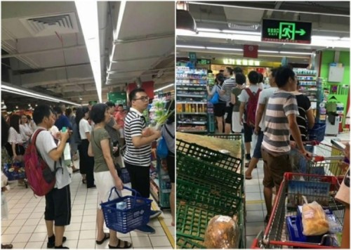 「帕卡」襲粵4市停工停課市民搶購物資
