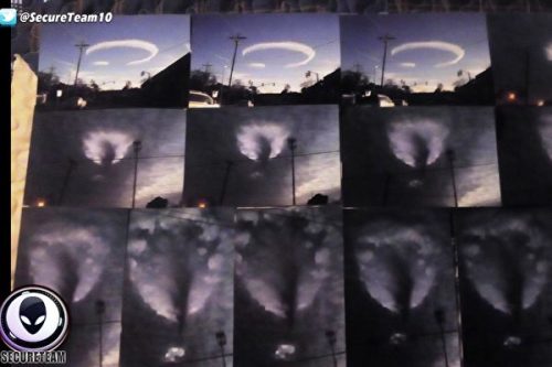 天空驚現神祕環狀雲UFO的時空隧道？