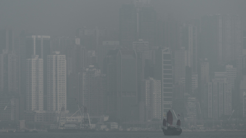 受「泰利」影響，香港空氣污染十分嚴重