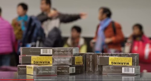 中国旅行团帮导游带烟遭海关集体扣押组图/视频
