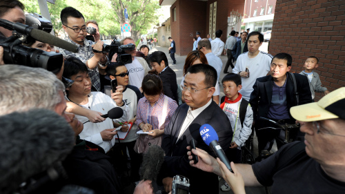 2012年時，江天勇在北京接受外媒採訪