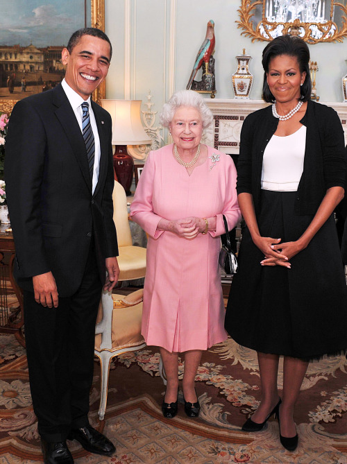 英國女王與第 56 任總統歐巴馬
