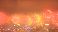 迎接2018香港36萬人觀賞新年煙花匯演(視頻)