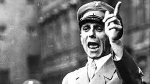 纳粹宣传部长戈培尔鼓吹“谎言重复一千遍，许多人就会把它当做真理”
