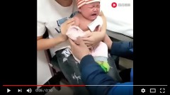 6月大宝宝打针竟哭喊“真疼啊”