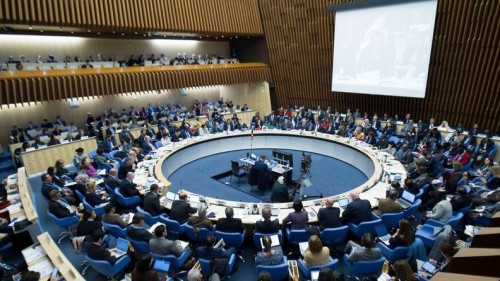 世卫（WHO）第142届执委会议22至27日在日内瓦举行，台湾今年未在WHO执委会提案，但美国及多国友邦力挺台湾参与世界卫生大会。图为22日会议情形。