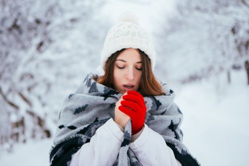 加拿大一女子对冷空气过敏