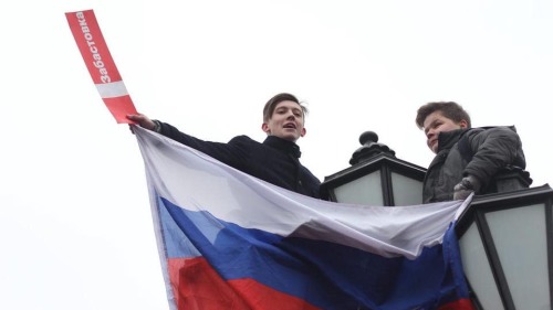 1月28日，俄羅斯反普京示威活動蔓延全國上百個城市