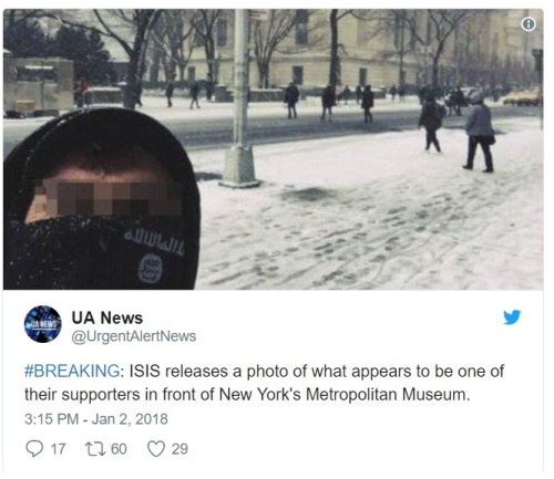 纽约大都会博物馆惊现ISIS成员自拍