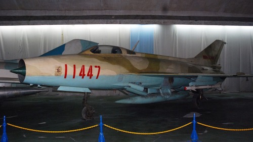 北京軍事博物館內的殲-7戰鬥機