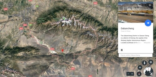 新疆达坂城卫星图