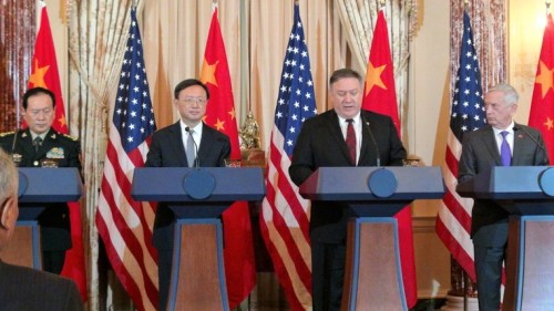 美國和中國第二輪外交與安全對話昨日在華府展開