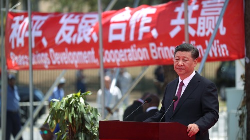 中國領導人習近平在2018年11月中旬的亞太經濟合作組織首腦會議上針對美國的演講