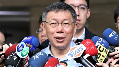 台北市長柯文哲今早回應「選總統」話題