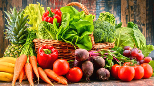 蔬菜、瓜果等含有豐富的維生素C及粗纖維，利於降低血液黏稠度。