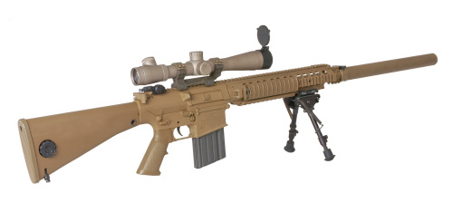 美国海军陆战队武器装备之一——M110半自动狙击枪。