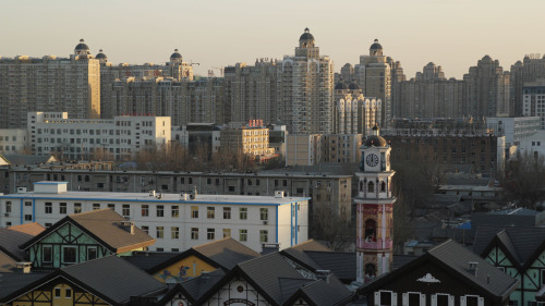 北京市中心的部分公寓大樓