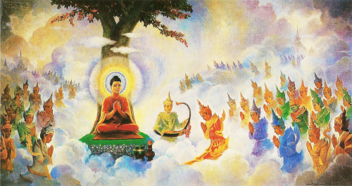 佛陀感化广泛连养母都修道显大神通