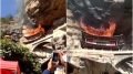 大年初四云南“悬空寺”屋顶陷火海(图)