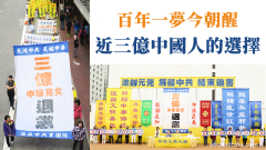 中國「三億人」退黨團隊香港遊行陸客震驚(組圖)