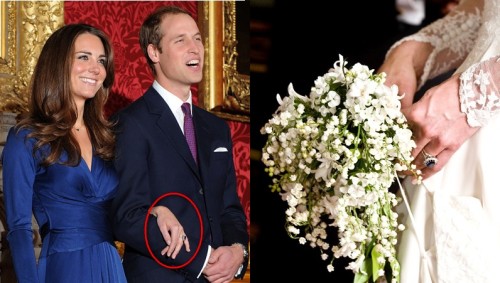 凱特王妃所配戴的藍寶石戒指。