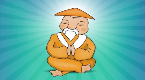 12个幽默段子“中国青年问禅师”。