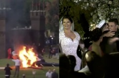 奇蹟新娘從墜毀的直升機中爬出照常結婚(圖)
