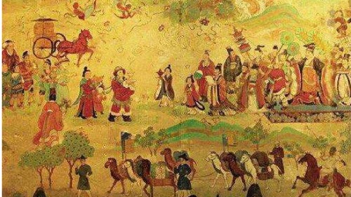 安史之乱平定后，唐朝开辟的丝绸之路。