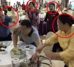 網曝華人大媽酒樓大打出手：扔水壺砸餐盤真相卻是……(組圖)