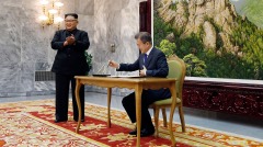 傳金正恩急赴青島與習近平普京會面(組圖)