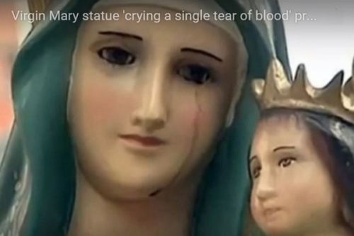 美国圣母像流泪引轰动还飘散玫瑰香