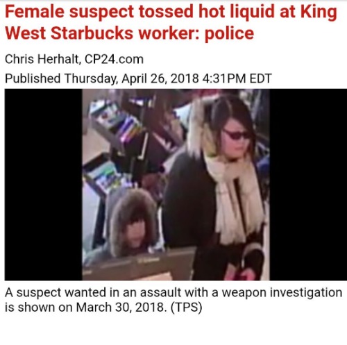 用熱咖啡潑店員的42歲華人女子被抓著了