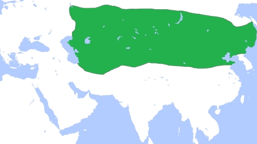 成吉思汗去世時蒙古版圖。