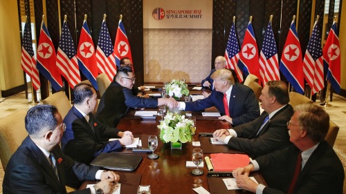 6月12日，美国与朝鲜在新加坡举行峰会（图片来源：Getty Images）