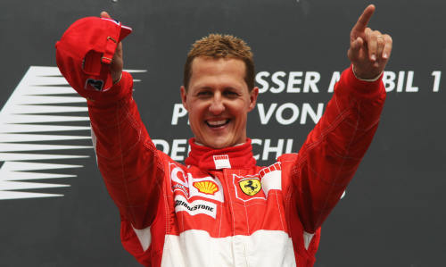 F1“车神”德国选手舒马赫（Michael Schumacher）曾经星光耀眼。