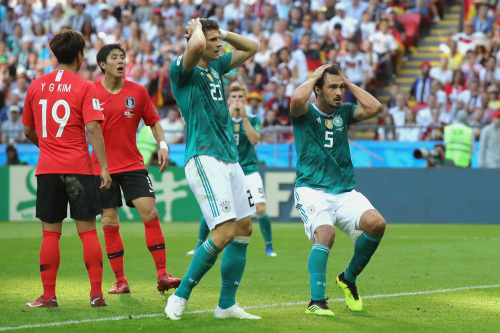 2018年世界杯小组赛，韩国2：0击败德国