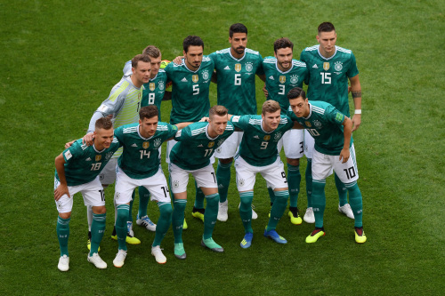 2018年俄羅斯世界盃小組賽前，德國首發陣容合影。