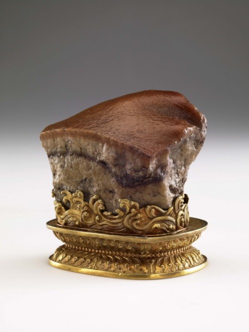 臺北故宮收藏的「肉形石」。 
