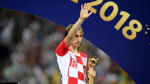 克羅埃西亞隊王牌球星莫德里奇獲頒金球獎，這可能將是莫德里奇最後一次為國家效力的比賽。