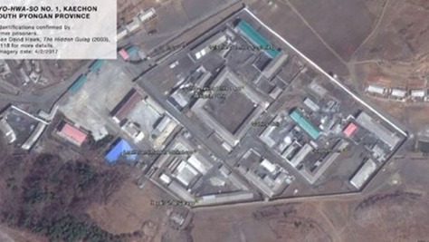 美国人权团体朝鲜人权委员会公布了朝鲜平安南道介川第一号教化所卫星照片
